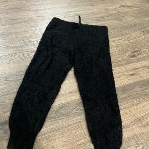 Lulus black fleece pants - size small